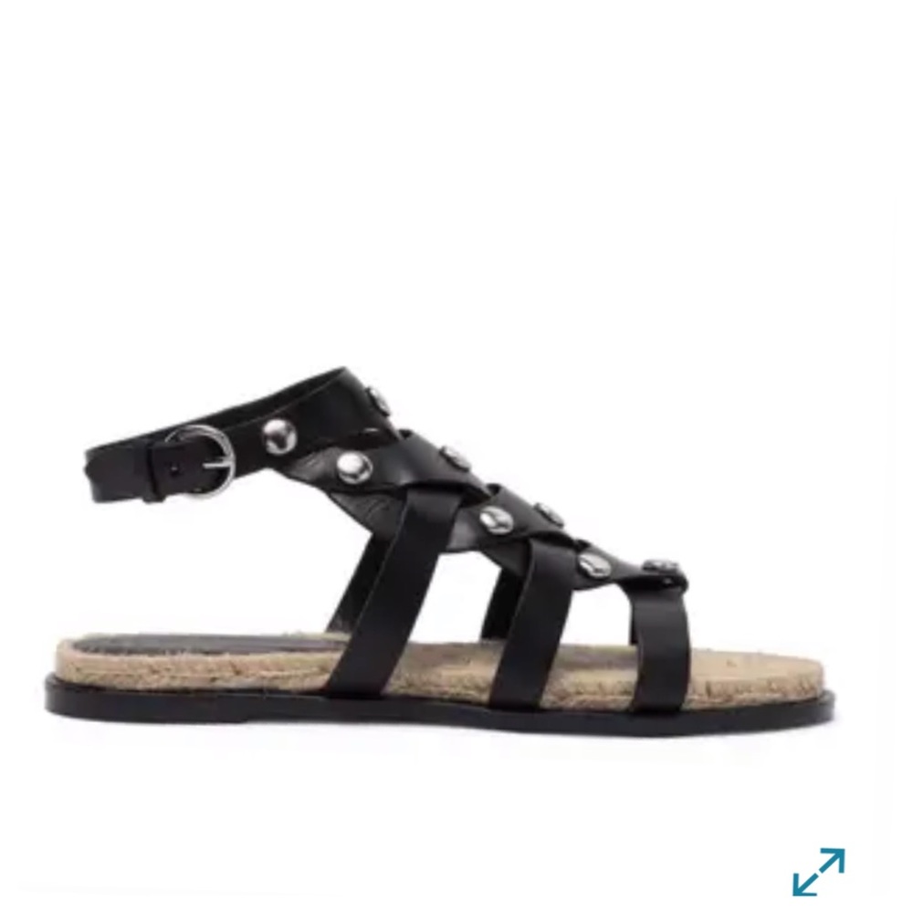Sigerson Morrison Jessa Espadrille Sandals Studs 8 - Picture 3 of 7